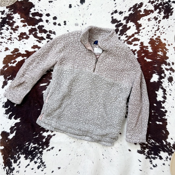 Blue Rain Purple Ombré Sherpa Half Zip Pullover Sz Small - Picture 1 of 6